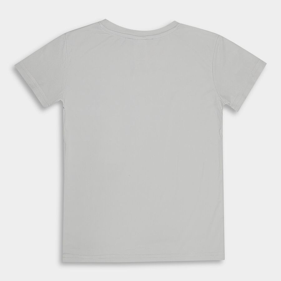 Boys' Half Sleeves T-Shirt, हल्का ग्रे, large image number null
